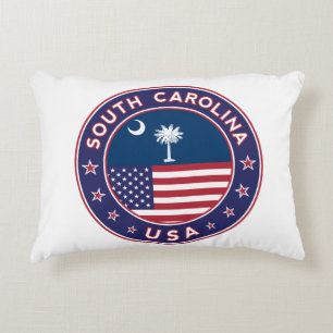 South Carolina sticker, phone case, tote bag Decorative Cushion