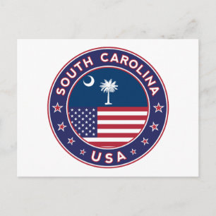 South Carolina sticker, phone case, tote bag Postcard