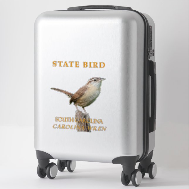 South Carolina Territory Bird The Thryothorus Wren (Suitcase)