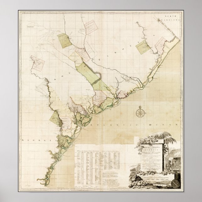 South Carolina Townships Poster (Front)