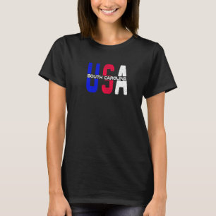 South Carolina Usa Vintage Patriotic And Proud Us  T-Shirt