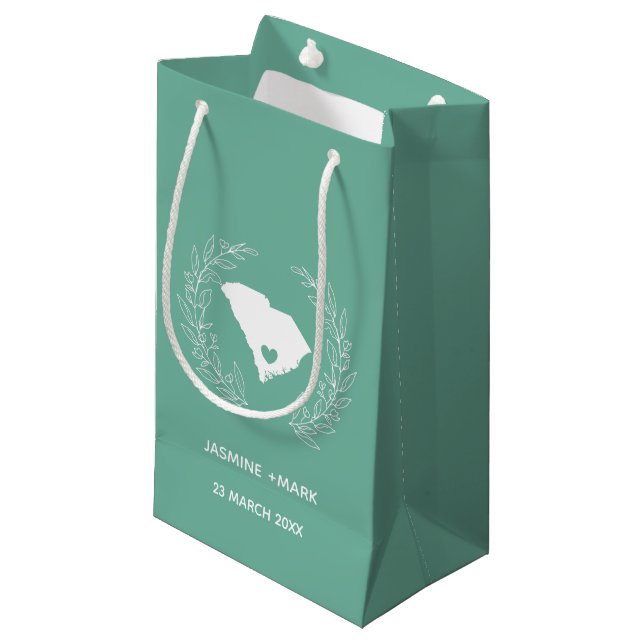 South Carolina wedding favours custom  Small Gift Bag (Front Angled)