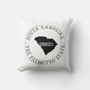 South Carolina Zip Code Pillow
