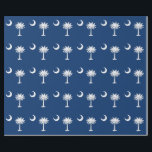 South Carolina's Moon & Palm Tree Wrapping Paper<br><div class="desc">Fun! Fun! Fun!  South Carolina's State Flag reproduced on wrapping paper!</div>