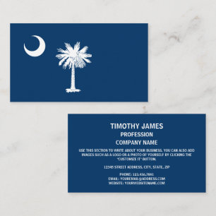 South Carolinian Flag, Flag of South Carolina Business Card