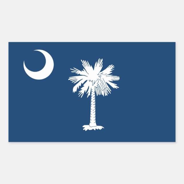 South Carolinian Flag, Flag of South Carolina Rectangular Sticker (Front)