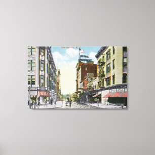 South Centre Street View of Hotel Mohawk Canvas Print