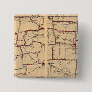 South Dakota 15 Cm Square Badge