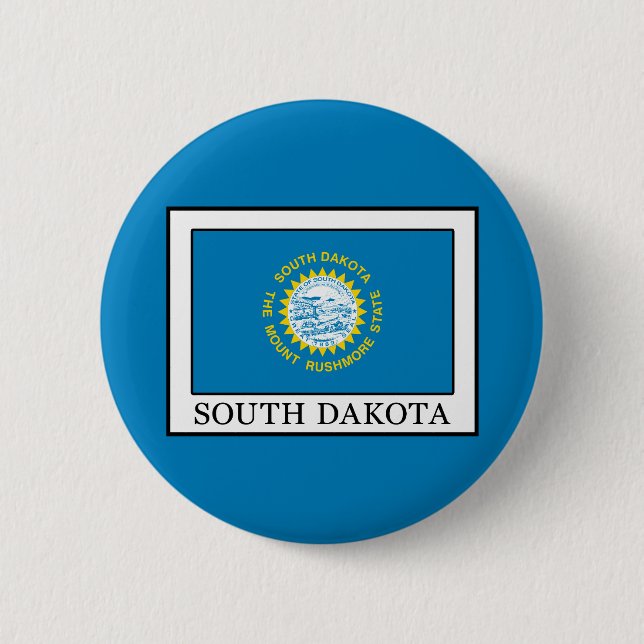 South Dakota 6 Cm Round Badge (Front)