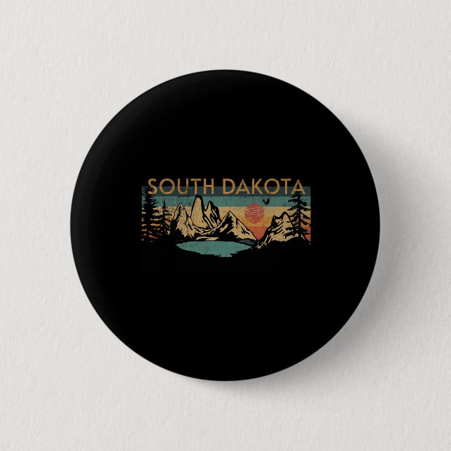South Dakota  6 Cm Round Badge (Front)