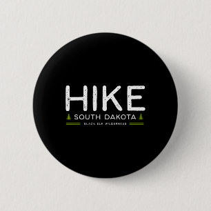 South Dakota Black Elk Wilderness Hike Tree Retro 6 Cm Round Badge