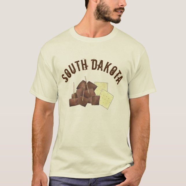South Dakota Chislic Cubed Meat Crackers SD Foodie T-Shirt (Front)