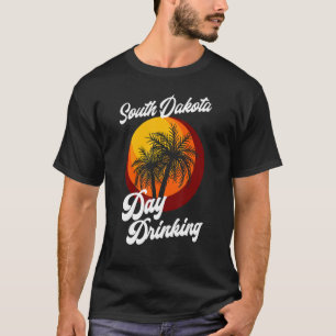 South Dakota Day Drinking Retro Beach Summer Famil T-Shirt