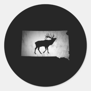South Dakota Elk Hunting  Classic Round Sticker