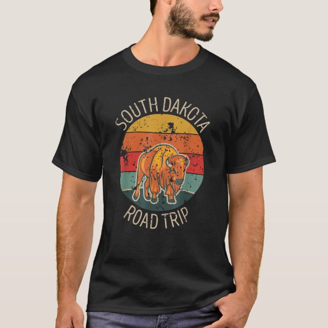 South Dakota Family Road Trip Buffalo Bison Matchi T-Shirt (Front)