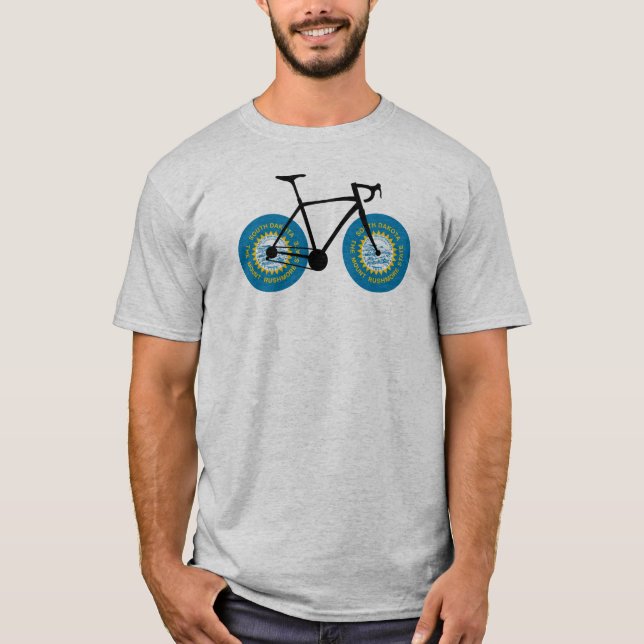 South Dakota Flag Cycling T-Shirt (Front)
