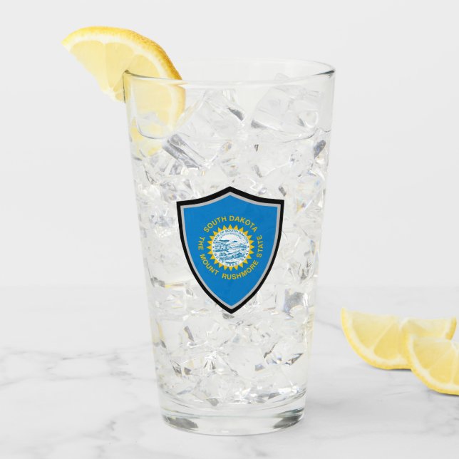 South Dakota flag Glass (Front Ice)