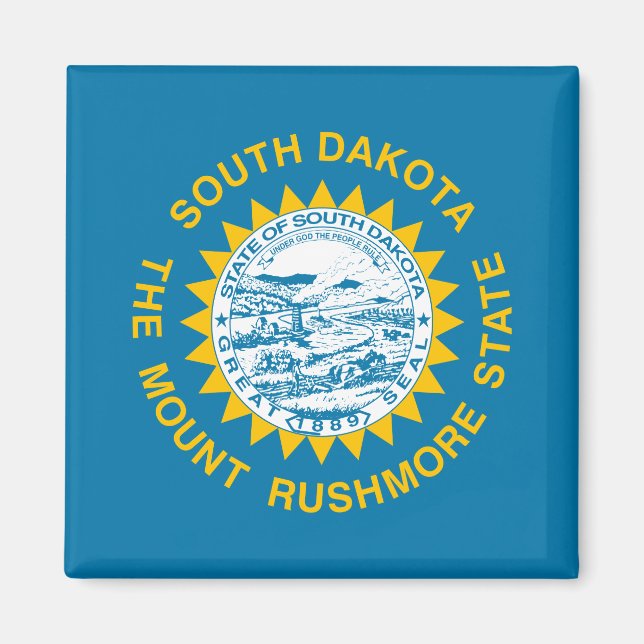 South Dakota Flag Magnet (Front)