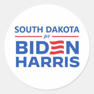 South Dakota for Biden Harris Classic Round Sticker