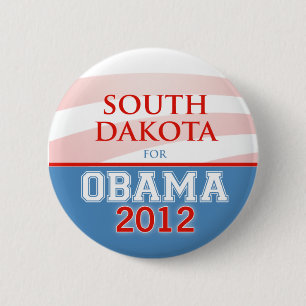 SOUTH DAKOTA for Obama 2012 6 Cm Round Badge
