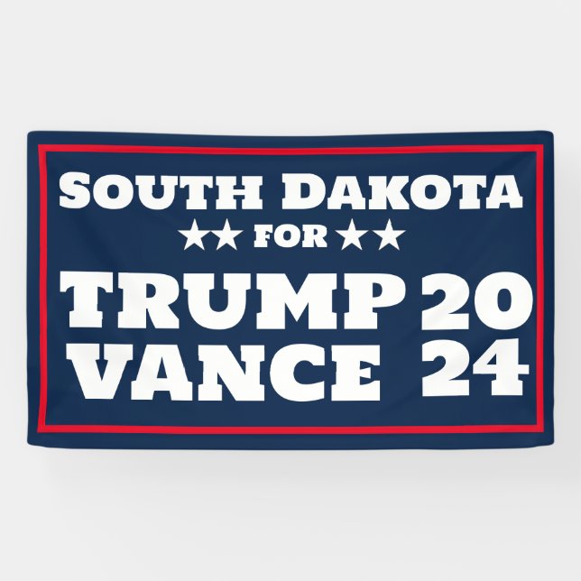 South Dakota for Trump Vance 2024 Banner (Horizontal)