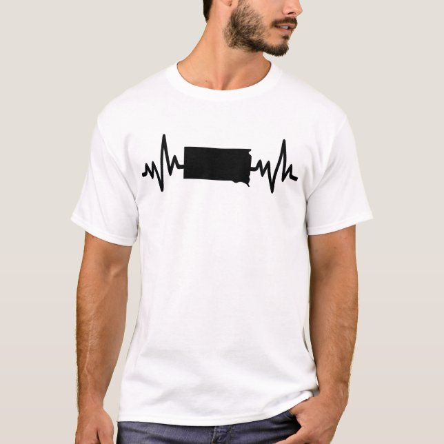 South dakota heartbeat design unisex T-Shirt (Front)