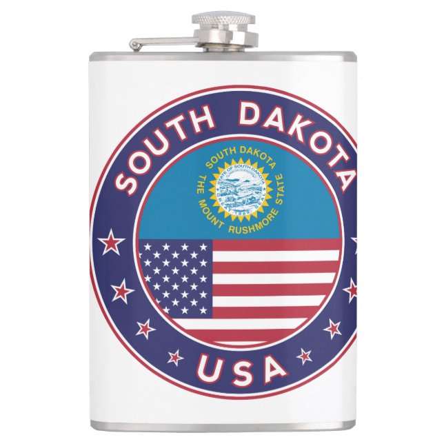 South Dakota Hip Flask (Front)