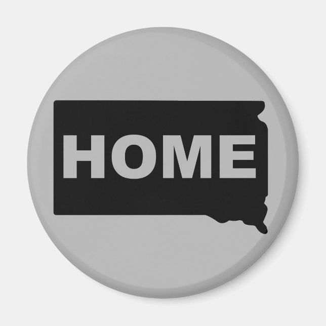 South Dakota Home Away From State Fridge Magnet (Front)