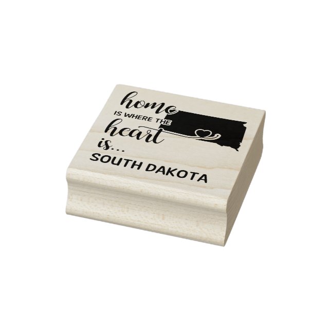 South Dakota home is where the heart is Rubber Stamp (Stamp)