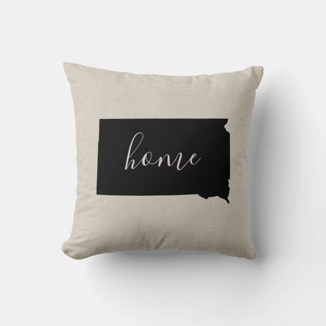 South Dakota Home State Throw Pillow (Front)