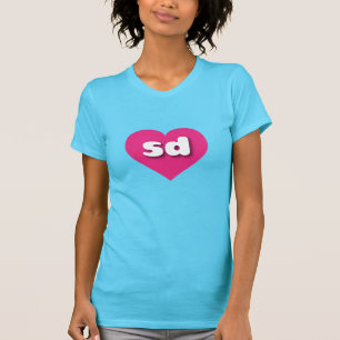 South Dakota hot pink heart - I love sd T-Shirt