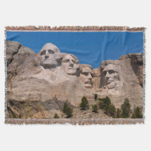 South Dakota, Keystone, Mount Rushmore Throw Blanket