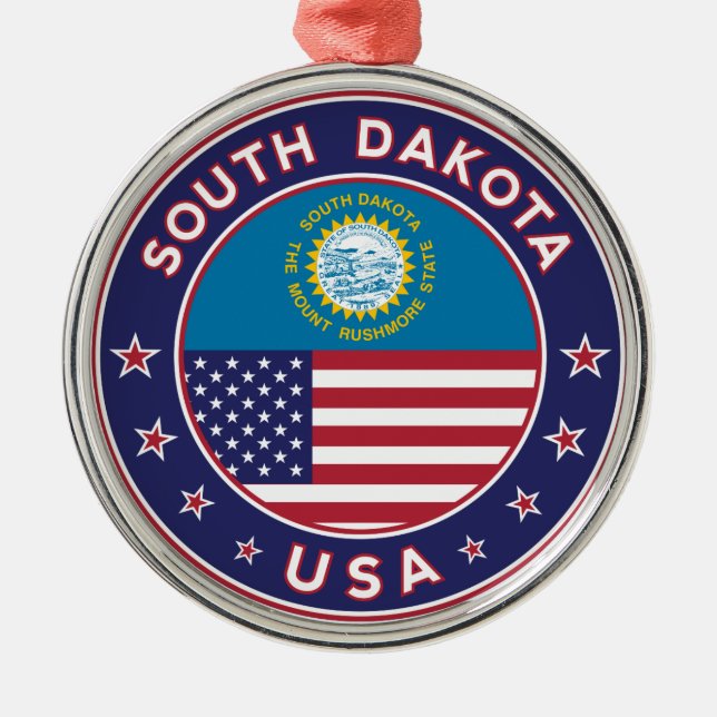 South Dakota Metal Tree Decoration (Front)