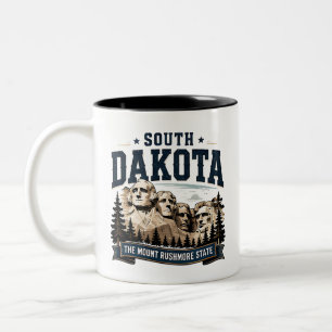 South Dakota Monument Adventure Two-Tone Coffee Mug