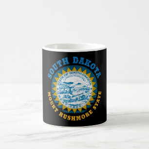 SOUTH DAKOTA MOUNT RUSHMORE STATE FLAG COFFEE MUG