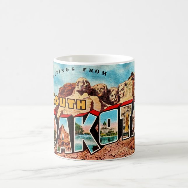 South Dakota Mt Rushmore Postcard  Coffee Mug (Center)