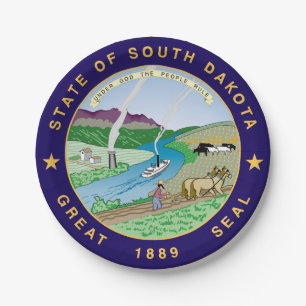South Dakota Paper Plate