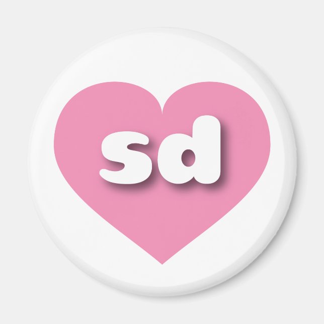 South Dakota pink heart - I love sd Magnet (Front)