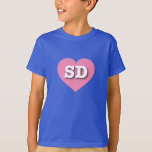South Dakota Pink Heart - I love SD T-Shirt