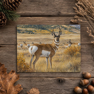 South Dakota Pronghorn Antelope Wildlife Nature Postcard