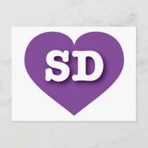 South Dakota Purple Heart - I love SD Postcard