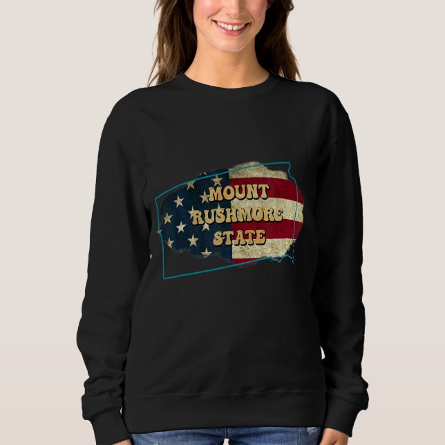 South Dakota Sd Us Flag Motto Sweatshirt (Front)