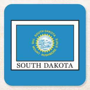 South Dakota Square Paper Coaster