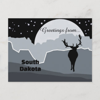 South Dakota State Beautiful Misty Greys Postcard