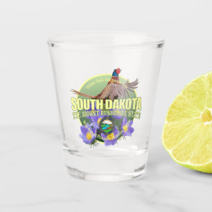 South Dakota State Bird & Flower Shot Glass