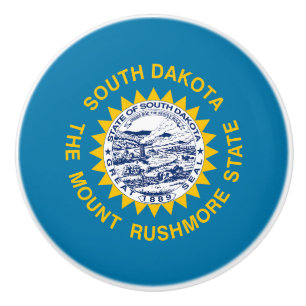 South Dakota State Flag Ceramic Knob