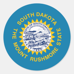 South Dakota State Flag Classic Round Sticker
