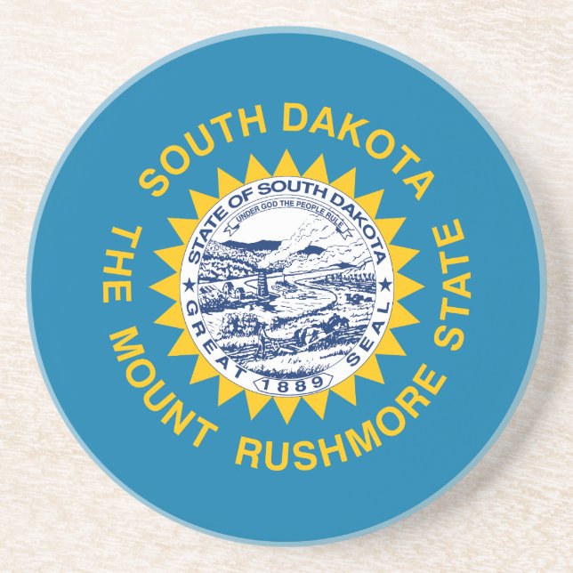 South Dakota State Flag Coaster (Front)