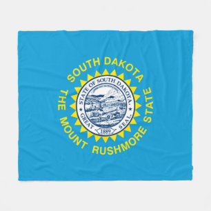 South Dakota State Flag Design Fleece Blanket