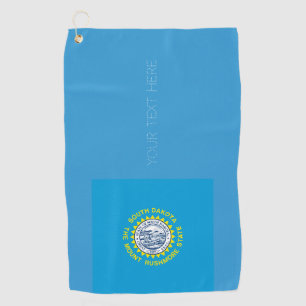 South Dakota State Flag Design Your Text on a Golf Towel